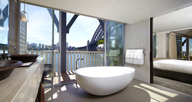 Pier One S New Suites Hotel Management   The Sebel Pier One Sydney Harbour View Balcony Suite Bathroom Cropped EDITED 