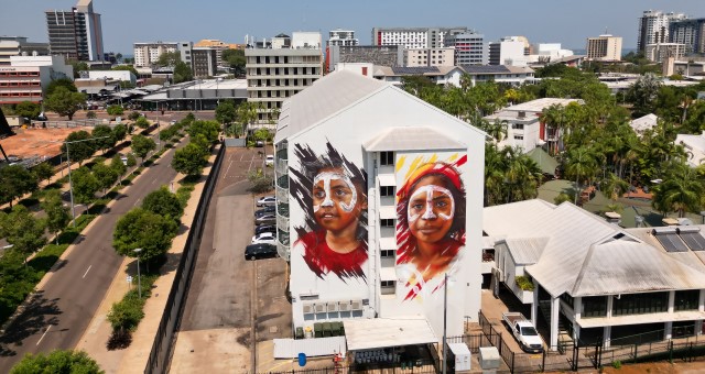 Travelodge transformed into outdoor art gallery for Darwin