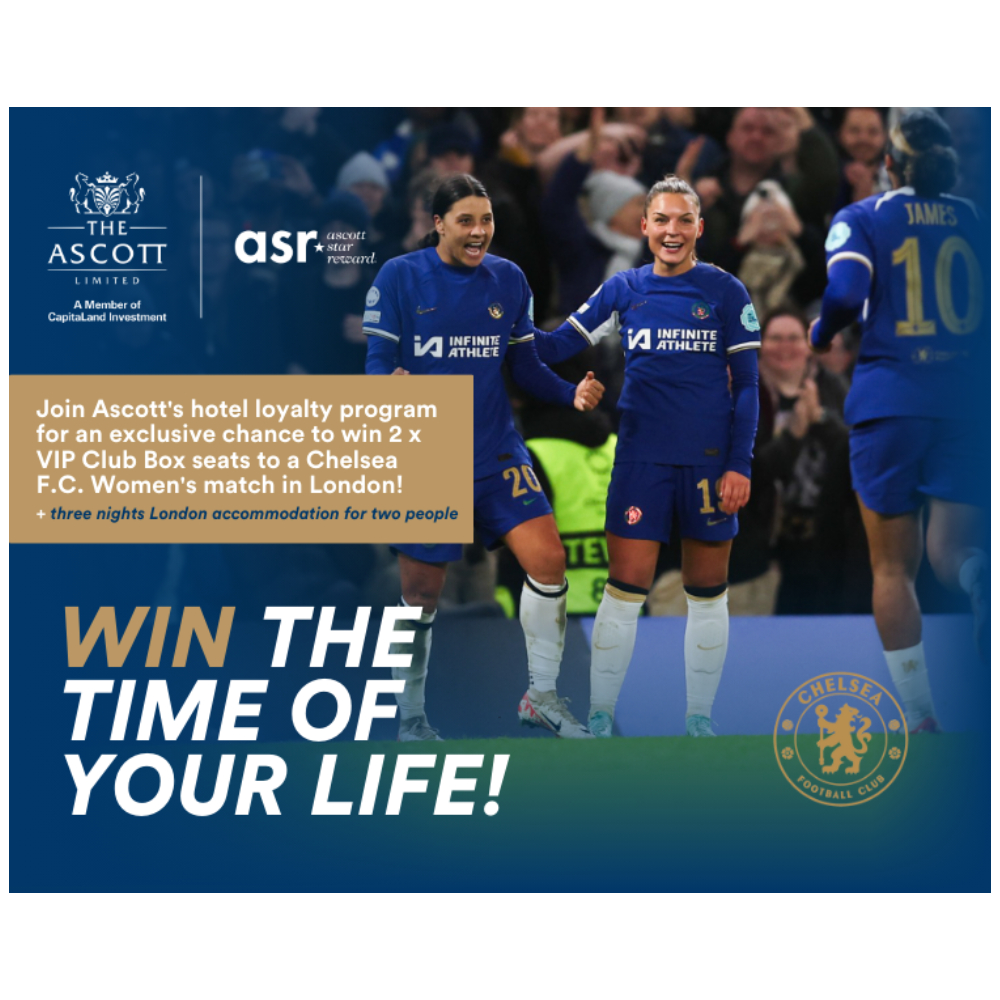 Ascott Australia Offers the ultimate Chelsea FC Experience – Win the time of your life!